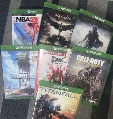 XBOX ONE Game Lot 7 Games  Call of Duty Batman Titanfall DMC Battlefront More