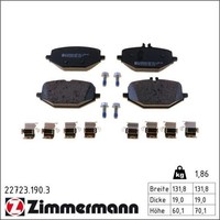 Zimmermann 22723.190.3 Bremsbelagsatz FüR Mercedes Benz Gle Gls V167 C167 X167