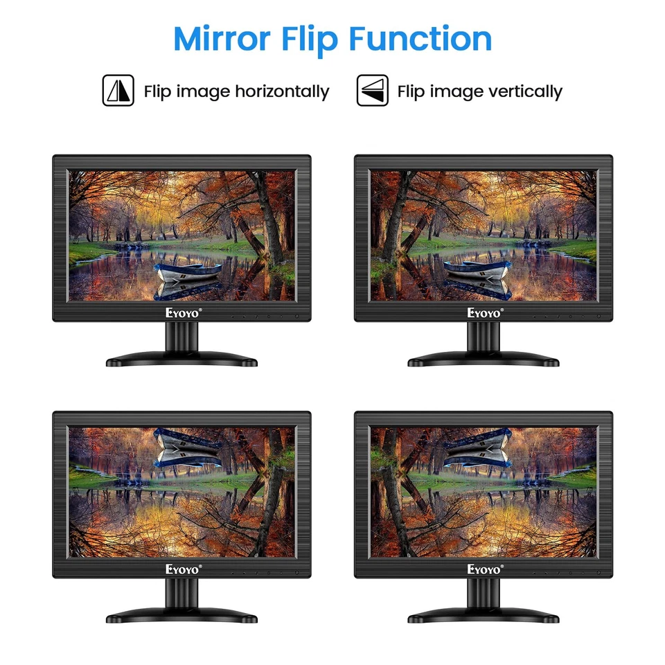 12" Inch TFT LCD Monitor with AV HDMI BNC VGA Input 1366x768 Portable Mini HD... - Image 2 of 4