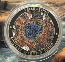 Yellowstone National Park Montana Wyoming Idaho Challenge Coin
