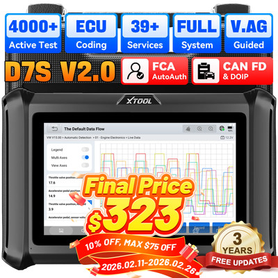 2026 XTOOL D7S V2.0 OBD2 Auto Code Reader All System Scanner Key Programmer