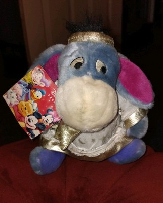 Vintage Disney Store Eeyore Weihnachtsbaum Topper Plüsch mit Etikett