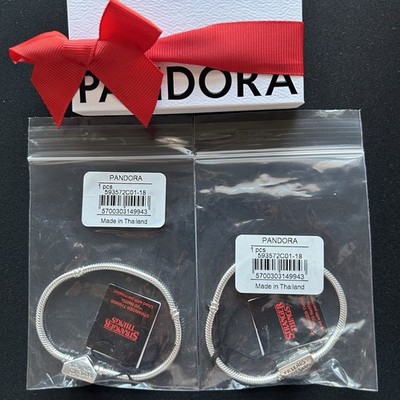 Pandora Stranger Things Clasp Snake Chain Bracelet 7.1 in