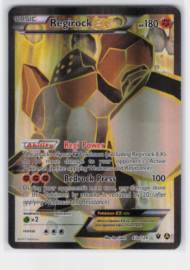 Regirock EX - 43a/124 Holo Promo Alternate Art Promos 043a/124 NM