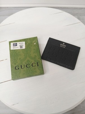 Gucci GG0710S Black New with Tag, Case & Paperwork GG Emblem card case in black GG leather | GUCCI® US main image 2