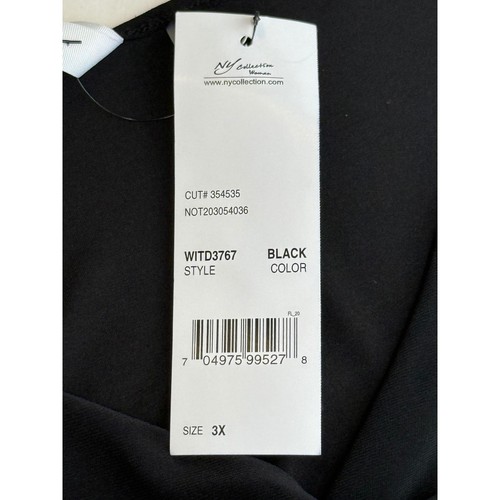 NY Collection Black Sleeveless Maxi Dress Plus Size 3X Women's Elegant - Picture 12 of 12