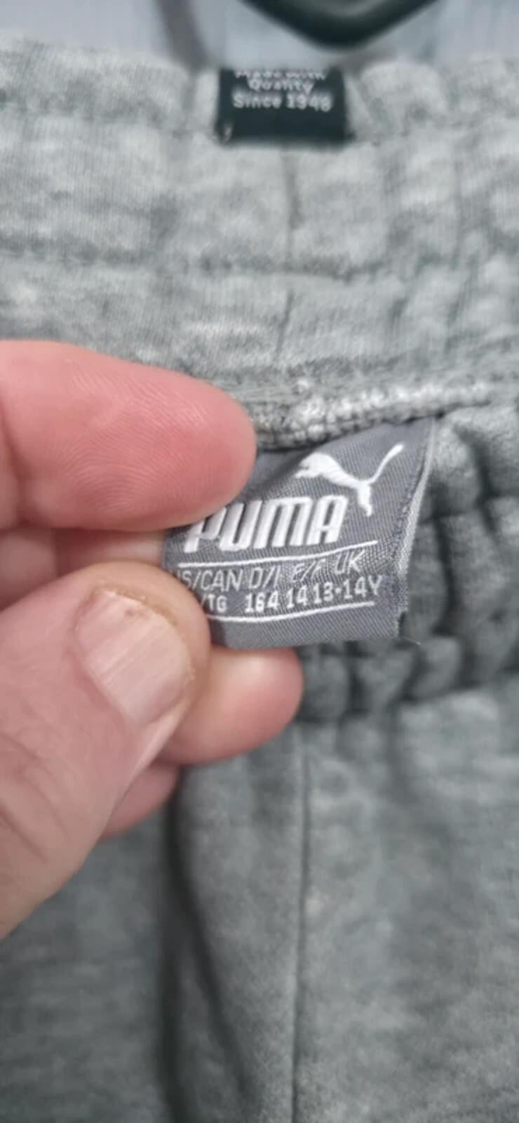 Puma Junior Grey Marl Logo Joggers - Age 13-14Y image 3