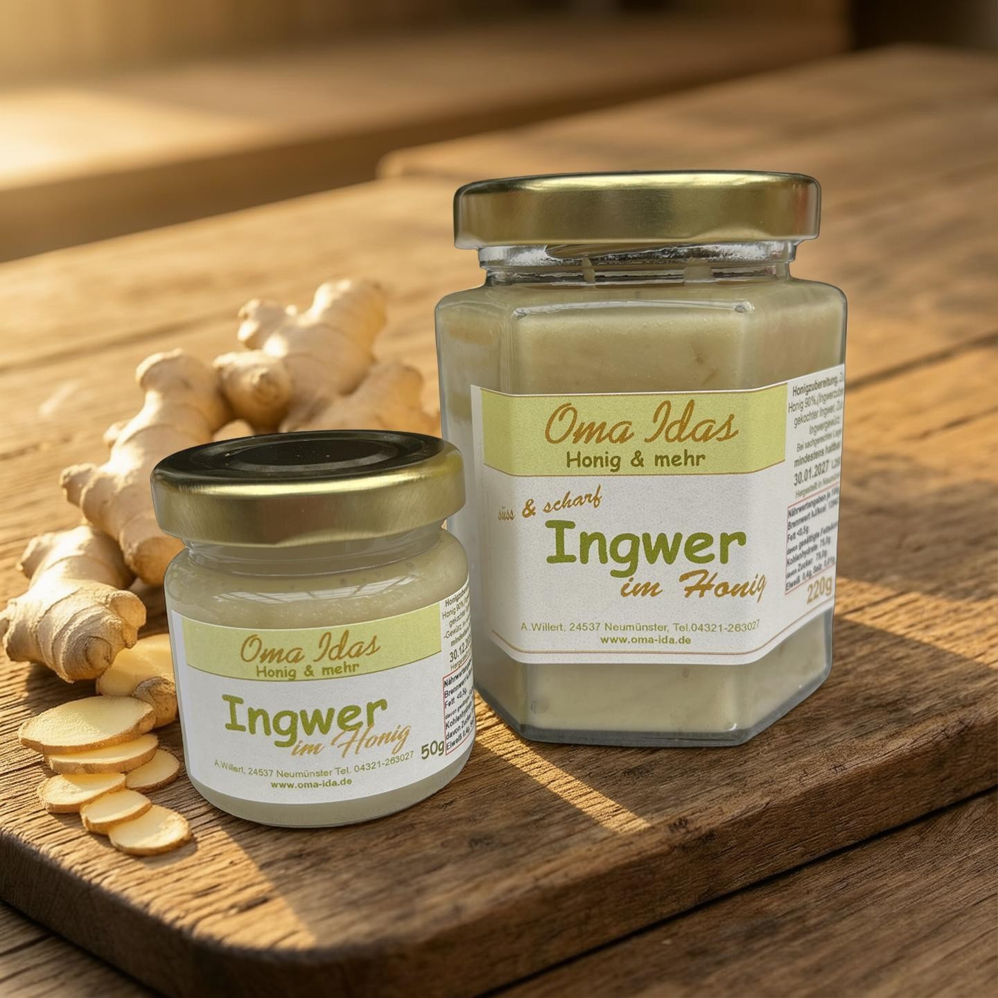 Honig mit Ingwer Ingwerhonig Gewürz Ginger Brotaufstrich Geschenkidee