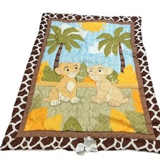Lion King Disney Baby Blanket Jungle Giraffe Border 42  x 33  2015 Crib Comforter