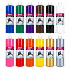 Stoffmalfarbe 500 ml &ndash; Waschbest&auml;ndige Textilfarbe, Stofffarbe f&uuml;r helle Stoffe