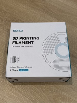 Sunlu 3D Printing Filament 1.75mm Silk PLA+ Spool Black 1kg