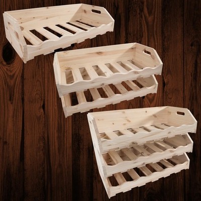 Mehrzweck Stapelbar Holz Aufbewahrung Display Kiste Box / Unbemalt Kiefer Handwerk