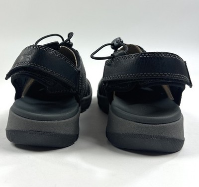 Clarks Brixby Cove Black Mens 10 Leather Strap Sandals  display picture 3