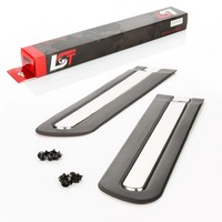 2X Zierleiste Schutzleiste TüRleiste Schwarz / Chrom Hinten LR FüR Fiat 500L 199