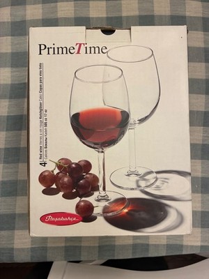 Primetime Pasabahce wine glasses *NEW IN BOX* set of 4 glasses