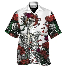 Grateful Dead Skull Unisex Hawaiian Shirt