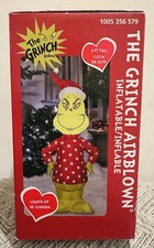 The Grinch Dr Seuss 4 FT Tall Airblown Christmas Inflatable LED Santa Gemmy