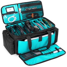 Cable File Gig Bag with Detachable Padded Bottom Dividers, DJ Wire Bag for ...