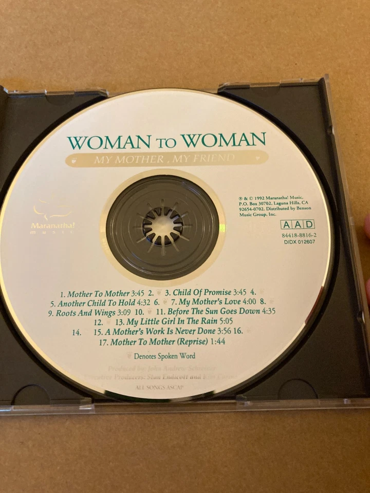 Maranatha! Music: Woman To Woman / My Mother, My Friend (CD, 1992) Foto 4 de 4