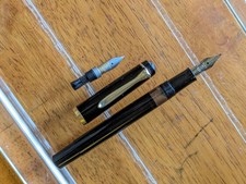 Penna stilografica vintage nera Ct Pelikan Piston - pennino acciaio B
