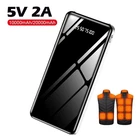 Portable Power Bank Dual USB Outputs Battery Pack for Phone Heating Vest Socks