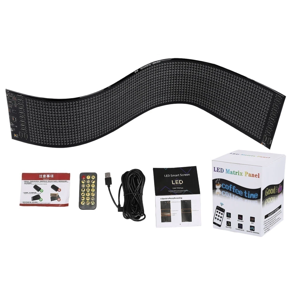 RGB LED Sign Scrolling Message Display Board Screen Programmable APP Bluetooth - Image 4 of 4