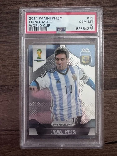 2014 Panini Prizm World Cup Lionel Messi #12 PSA 10
