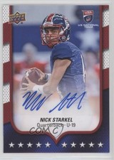 2016 Upper Deck USA Football USA U19 Auto Nick Starkel #14 Auto 7ql