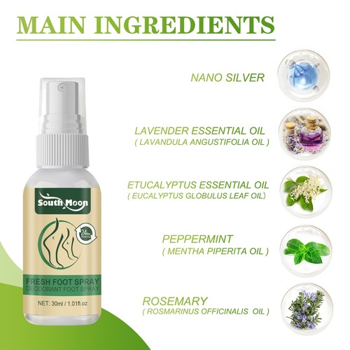 Fresh Foot Spray, Dry Feet Peeling Feet Itchy Moisturizing Skin Fragrance Spray - Picture 5 of 6