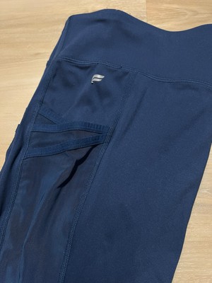 Fabletics Womens Mid Rise Trinity Mesh Powertouch Leggings Blue Small