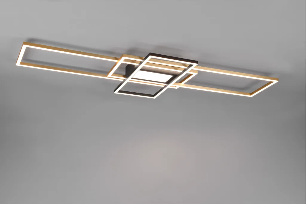 Ceiling Light Brass Irvine LED Matt Nightlight Remote Trio 620010408