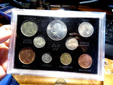 1965 Queen Elizabeth II EiiR Coinage of Great Britain 9-Coin Set Churchill W4