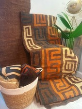 001 KUBA cloth - orange , beige and brown