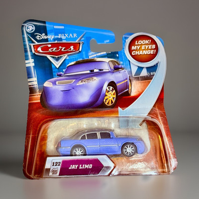 Disney Pixar Cars Jay Limo   Blue Diecast 1:55 2010  Eyes Move  