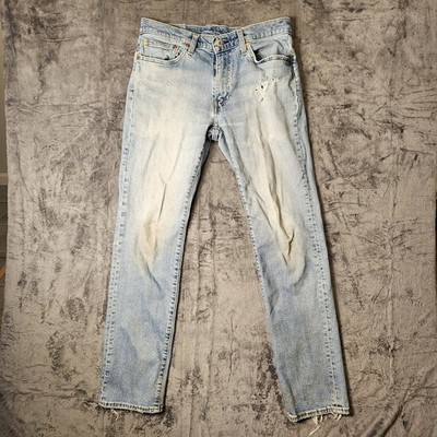 Levis Premium 541 Athletic Taper Mens 32x34 BIG E Light Wash TENCEL Stretch