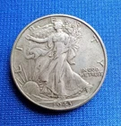 1943 90% silver Liberty Walking half dollar