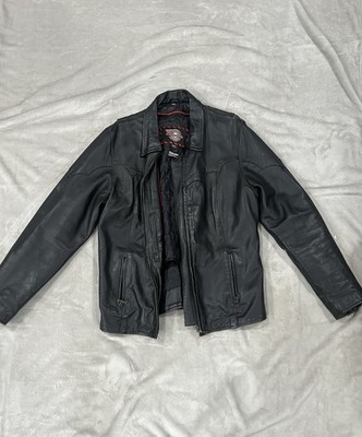Milwaukee Leather Mens Black Desperado Biker Jacket Distressed Thinsulate Sz XXL