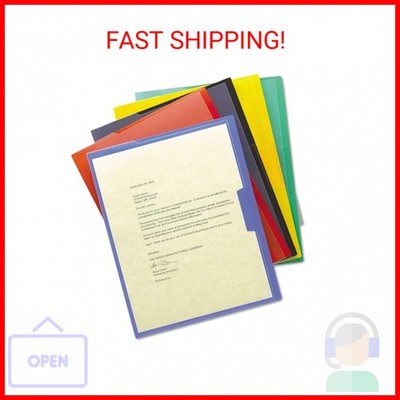 Smead Organized Up Poly Opaque Project Jacket, Letter Size, Assorted Colors, 5 p