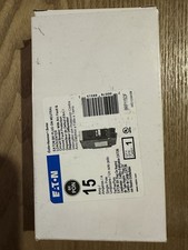 New Eaton BRP115DF 15 Amp Single Pole Dual Function AFCI/GFCI Circuit Breaker