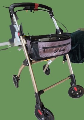 Mobilex Jaguar Indoor Rollator, champagner mit Tablett & Tasche