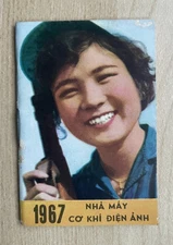 1967 Vietnam War Calendar Booklet Viet Cong Guerrilla Girl Orig.