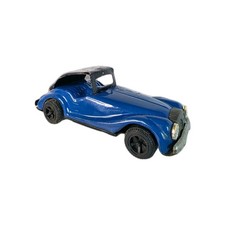 RARE Blue MG TF Tin Litho Friction Toy Car Roadster Japan 1950s