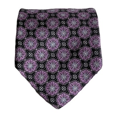 Robert Talbott Best in Class Purple Geometric 100% Silk Tie Italy L: 60'' W: 3.5''