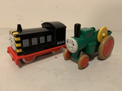 First Thomas The Tank Engine Push Along Train Golden Bear Mattel Trevor & Mavis