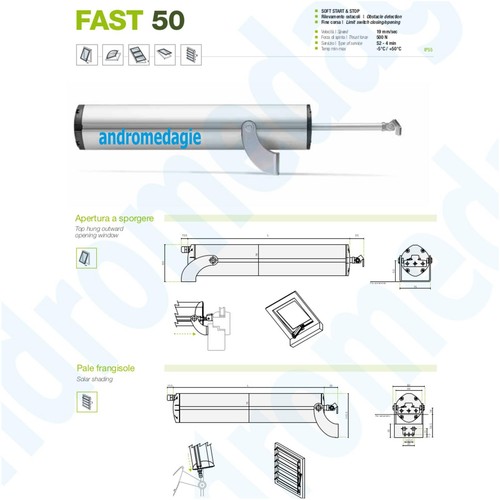 FAST 500N 230V C=200MM + UNIT� DE CONTR�LE 230V RADIO + R1 CONTROL BLEU FR06 - Imagen 5 de 10
