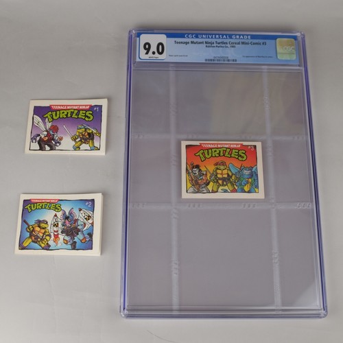 1989 Ralston Purina Cereal TMNT 1 2 3 Mini Comic Book Set CGC 9.0 Man Ray Fillet