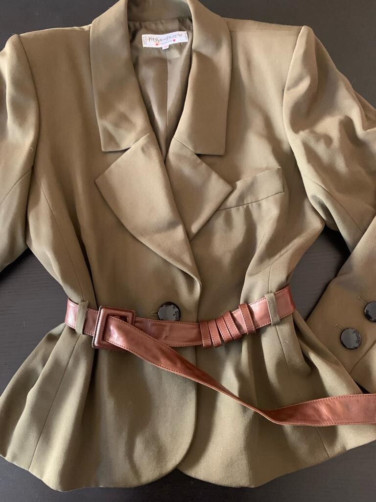 Tailleur donna YVES SAINT LAURENT originale giacca + gonna come nuovo