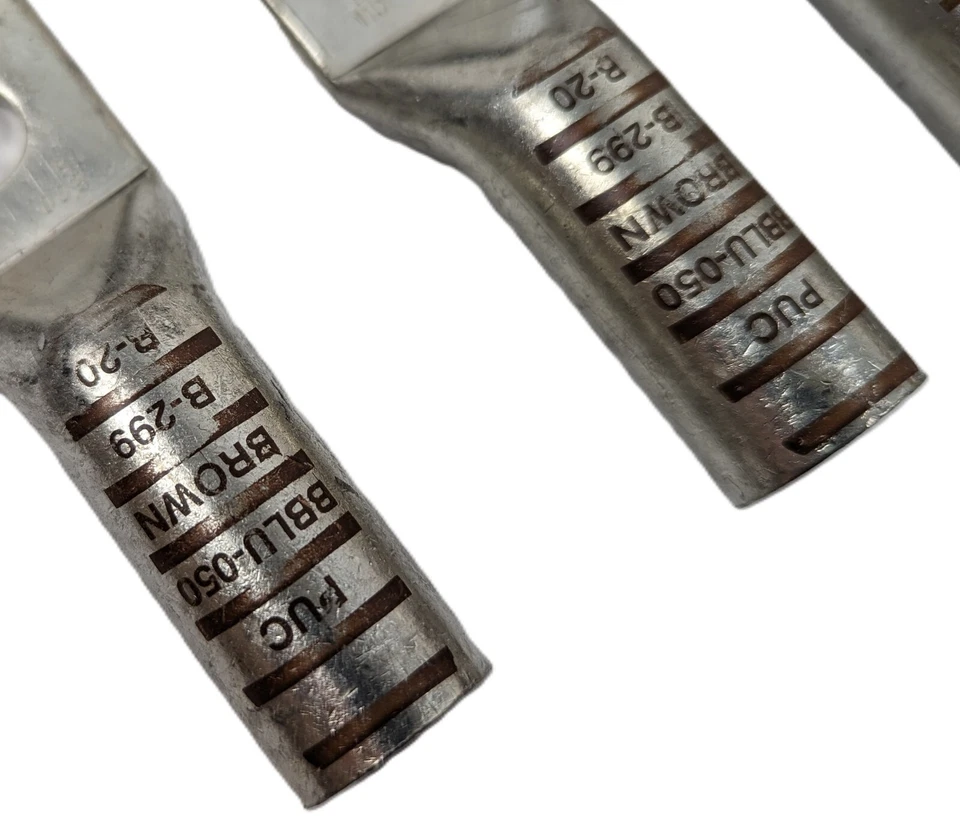 7 Penn-Union BBLU-050 1Hole Copper Brown Compression Lug Connector 500 KCMIL NEW - Image 2 of 4