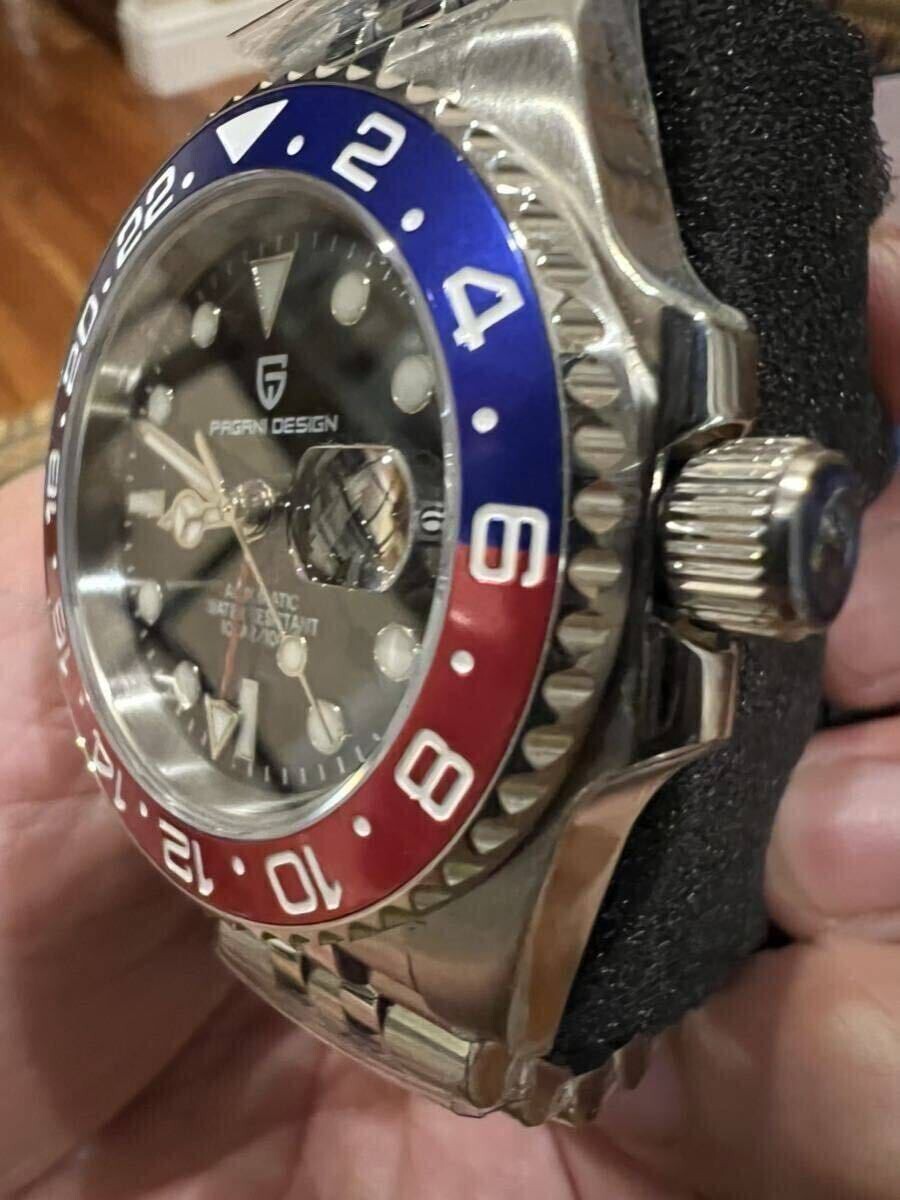 GMT Pepsi color automatic winding red & blue Pagani design Jubilee