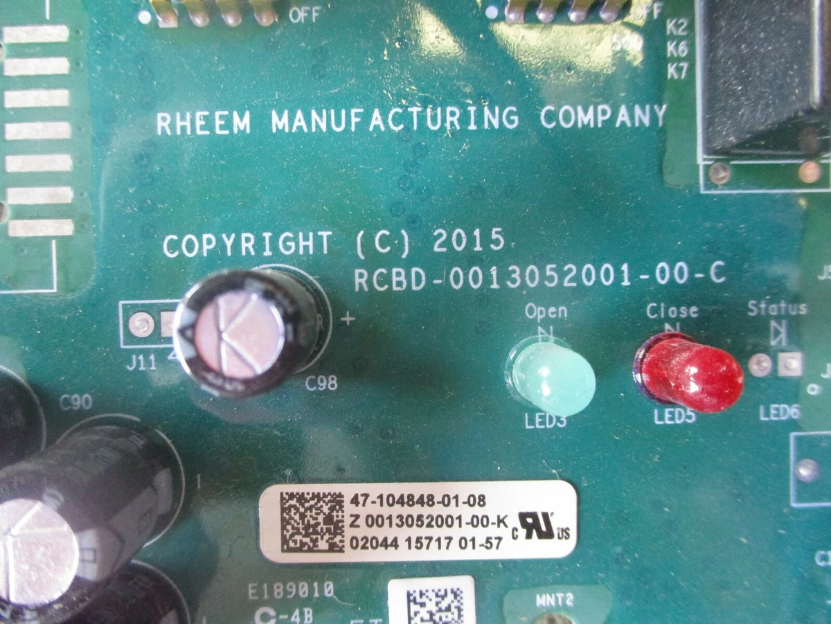Used Rheem Ruud Furnace Control Board 47-104848-01-08 for RP2036AJVCA Heat  Pump | eBay